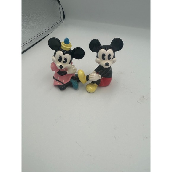Disney Other - Vintage Walt Disney Productions Mickey and Minnie Mouse Ceramic Figurines Japan